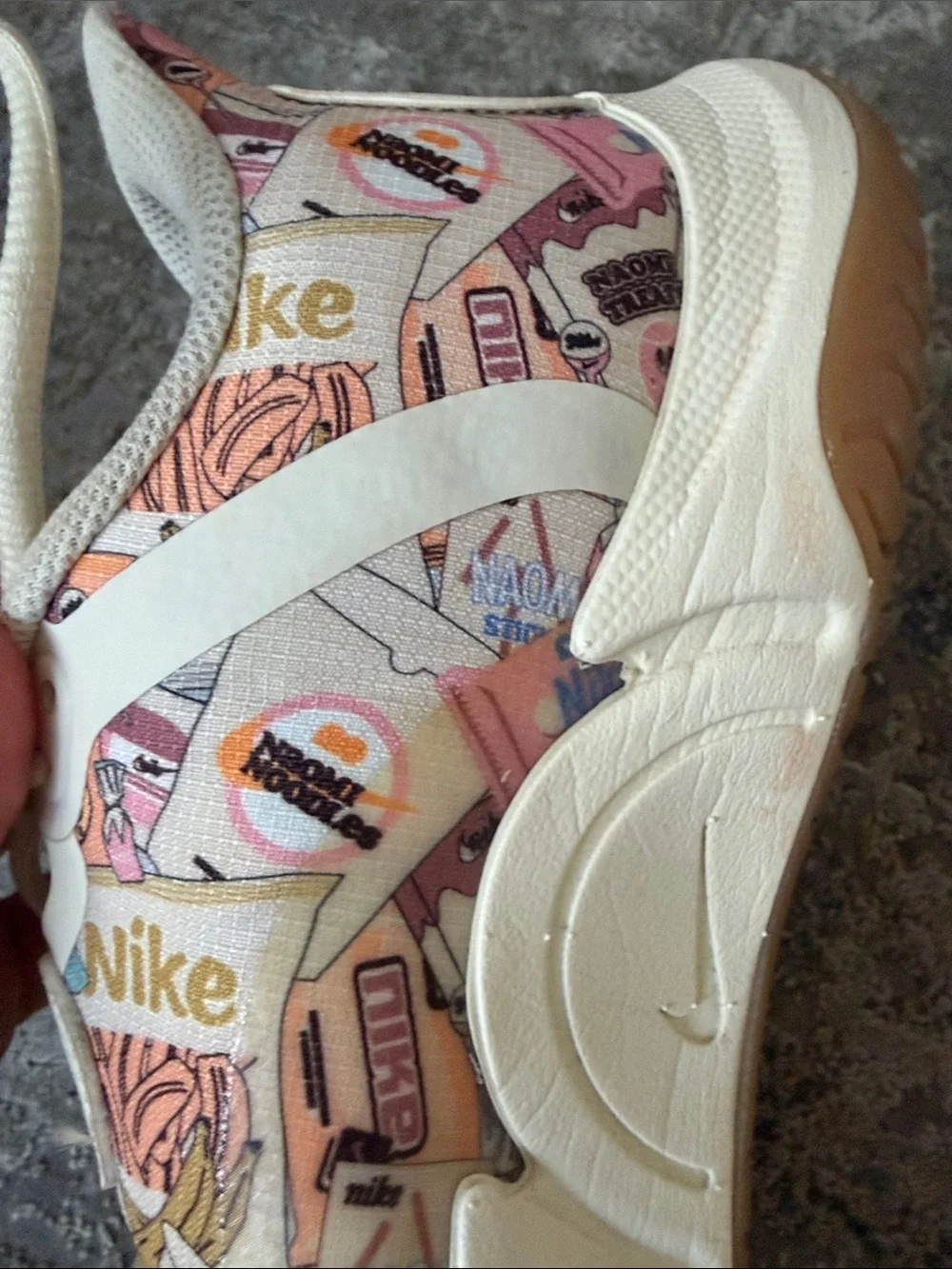 Nike Naomi Osaka Multicolor Graphic Sneakers with Neon Yellow Swoosh - Picture 2 of 6
